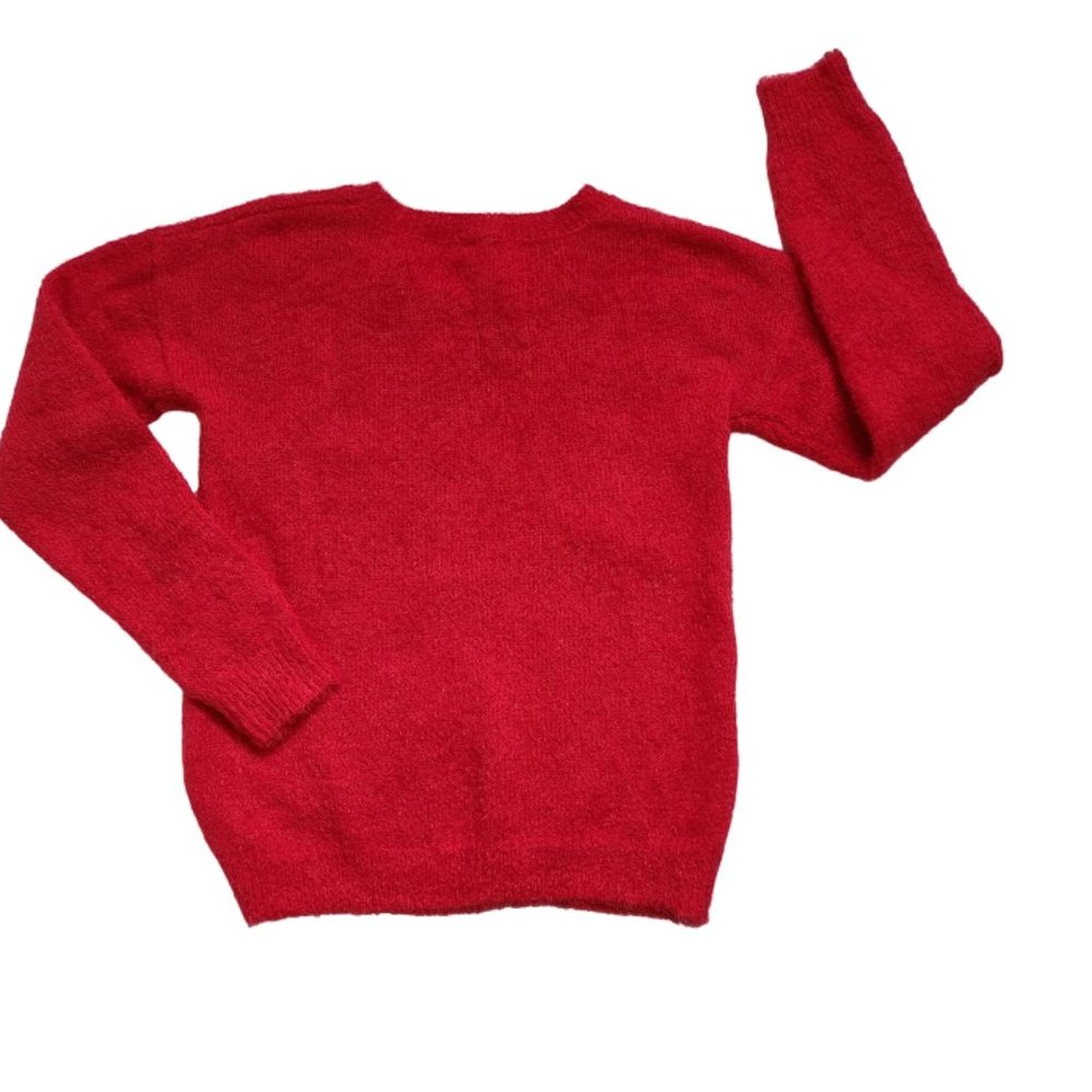 No Boundaries Sequin Santa Red Fuzzy Soft Cozy Ch… - image 3